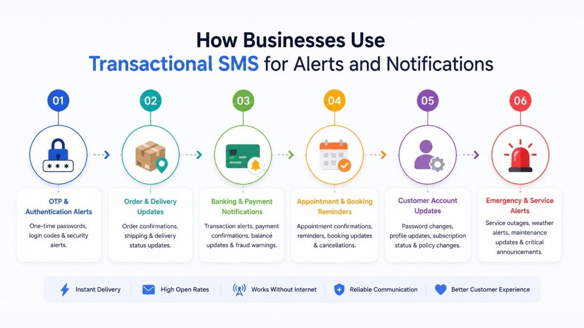 How Businesses Use Transactional SMS for Alerts and Notifications?