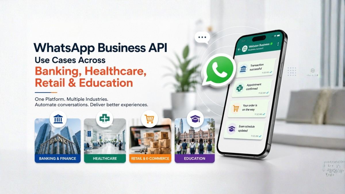 WhatsApp Business API Use Cases Across Banking, Healthcare, Retail & Education