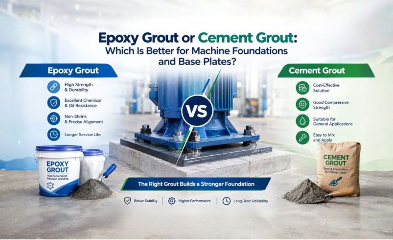Epoxy Grout or Cement Grout: Which Is Better for Machine Foundations and Base Plates?