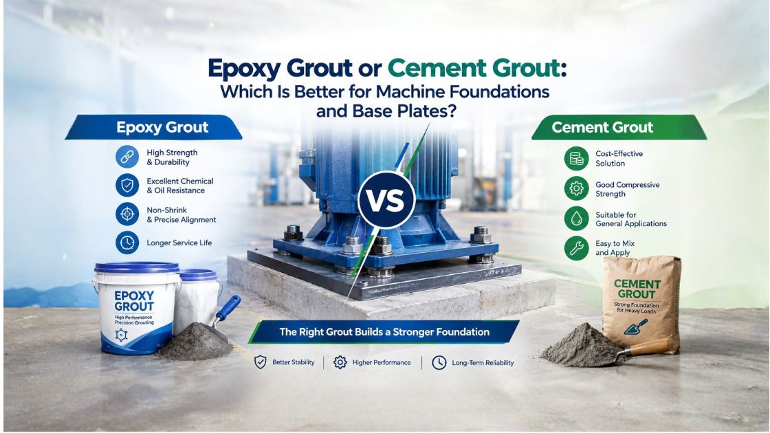 Epoxy Grout or Cement Grout Which Is Better for Machine Foundations and Base Plates