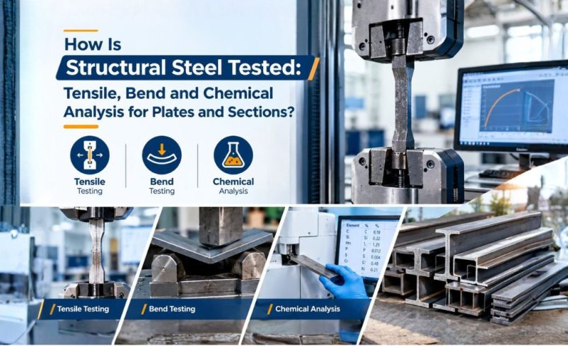 How Is Structural Steel Tested: Tensile, Bend and Chemical Analysis for Plates and Sections?